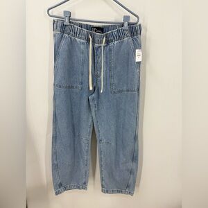 Gap denim super soft pull on barrel jeans M NWT